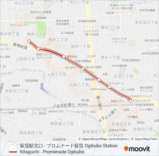 荻31 bus Line Map