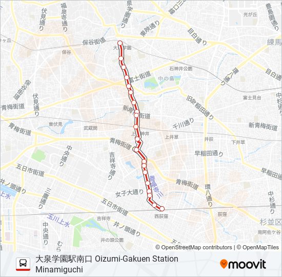 西03(西 バスの路線図