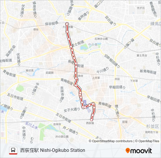 西03(西 bus Line Map