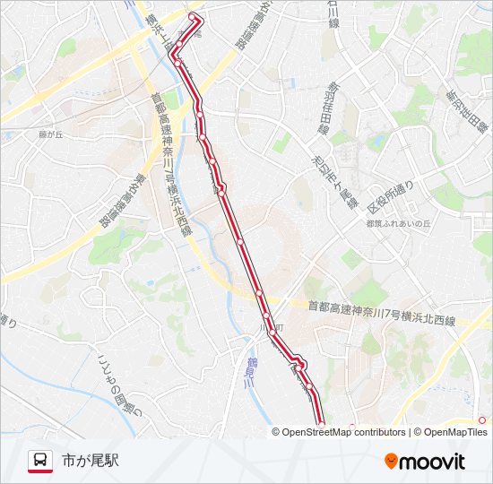 市03ルート スケジュール 停車地 地図 市が尾駅