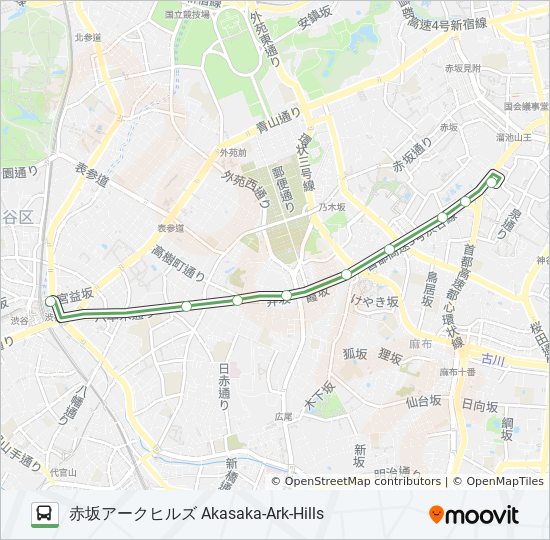 都01t01ルート スケジュール 停車地 地図 赤坂アークヒルズ Akasaka Ark Hills アップデート済み