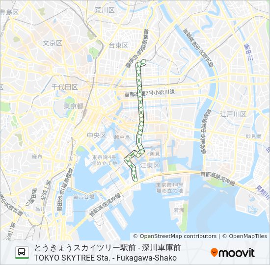 業10出入ルート スケジュール 停車地 地図 とうきょうスカイツリー駅前 Tokyo Skytree Sta
