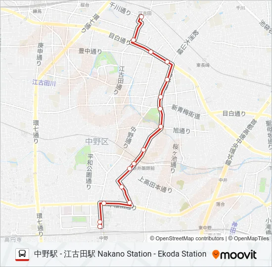 中12 の路線図