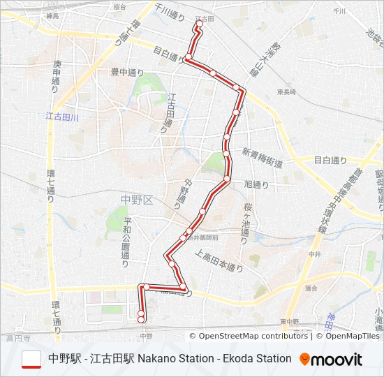 中12 bus Line Map