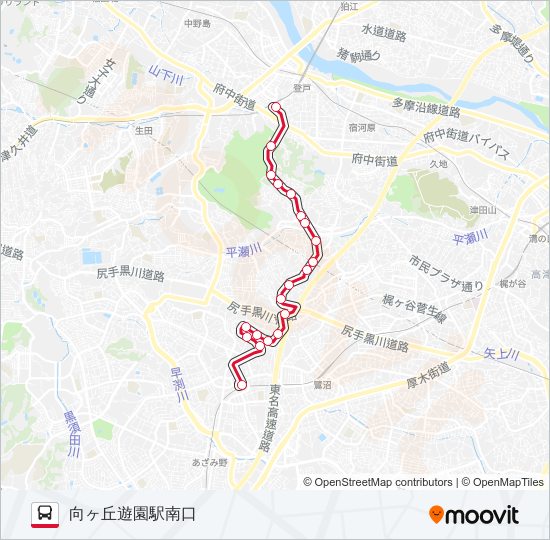た83 bus Line Map