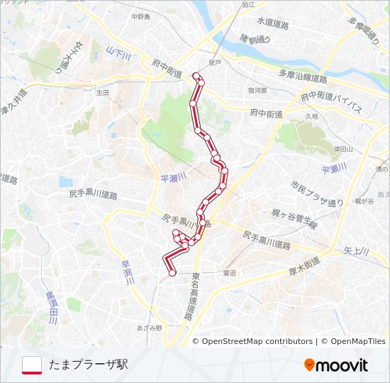 た83 bus Line Map