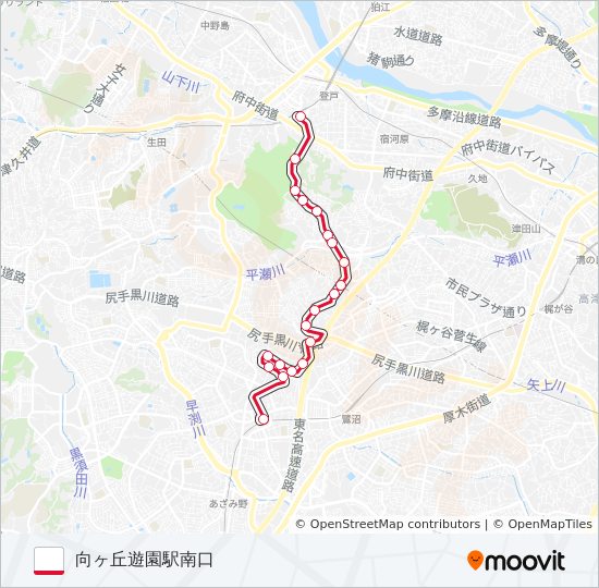 た83 バスの路線図