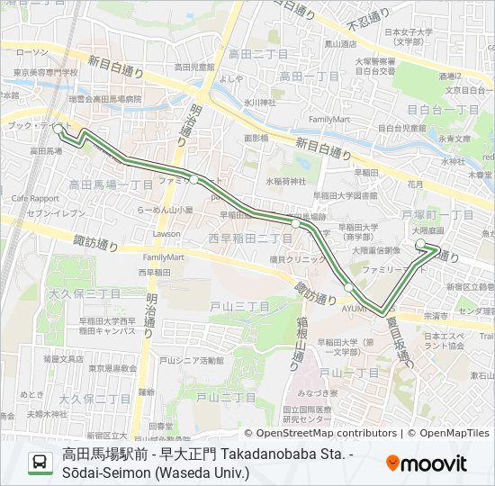学02 Route Schedules Stops Maps 高田馬場駅前 Takadanobaba Sta Updated
