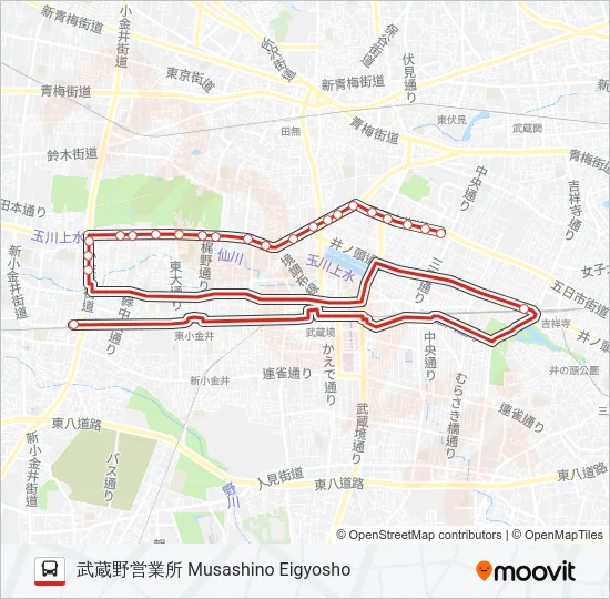 鷹33-1 の路線図