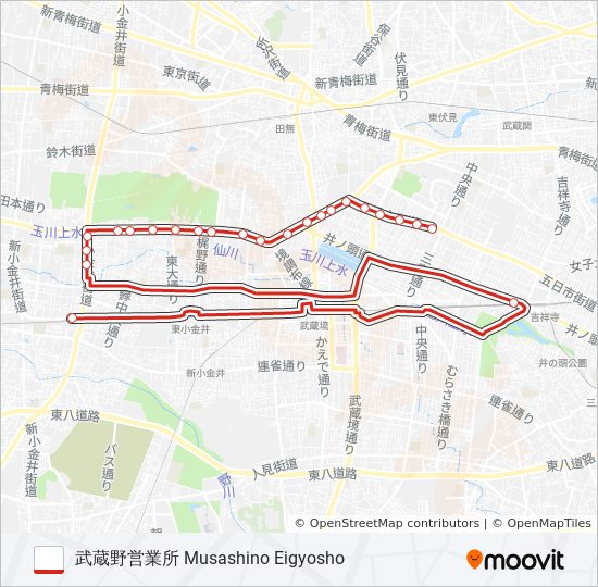 鷹33-1 bus Line Map