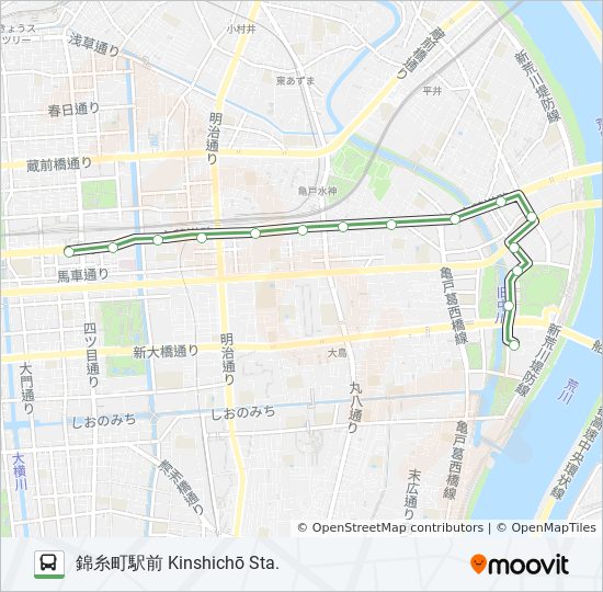 錦27 3ルート スケジュール 停車地 地図 錦糸町駅前 Kinshichō Sta
