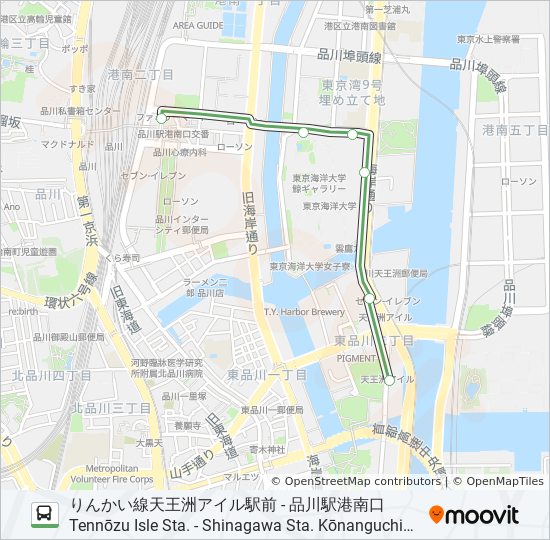 品96乙 Route Schedules Stops Maps 品川駅港南口 Shinagawa Sta Kōnanguchi Kōnan Exit Updated