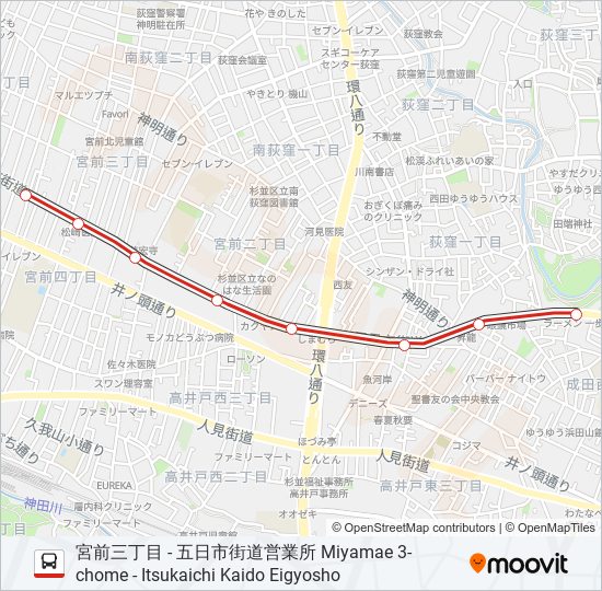 荻60-1 バスの路線図