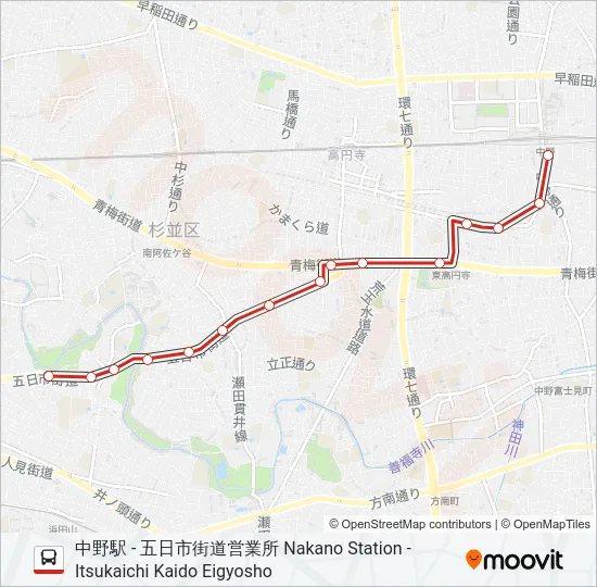 中35 の路線図