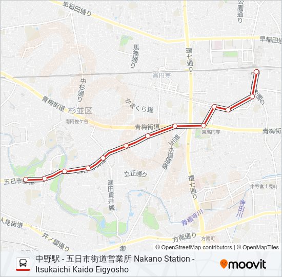中35 bus Line Map