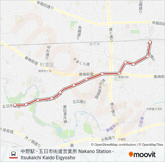 中35 の路線図