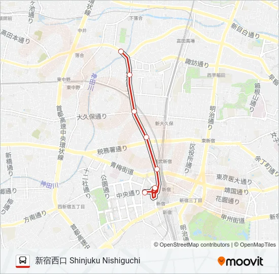 宿01-1 の路線図