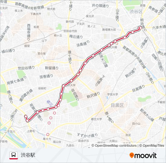 渋82 bus Line Map