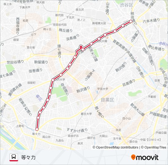 渋82 bus Line Map