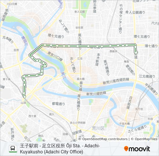 王49 Route Schedules Stops Maps 足立区役所 Adachi Kuyakusho Adachi City Office Updated
