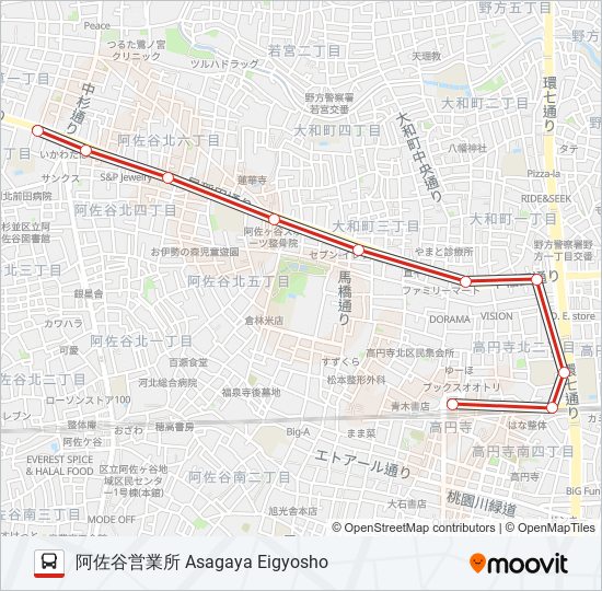 赤31-1 bus Line Map