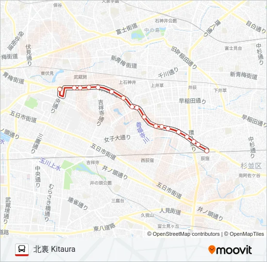 荻34 の路線図
