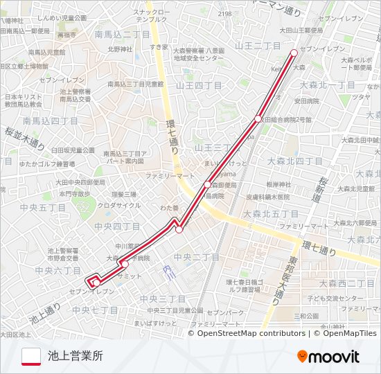 大森駅池上営業所 Route Schedules, Stops & Maps