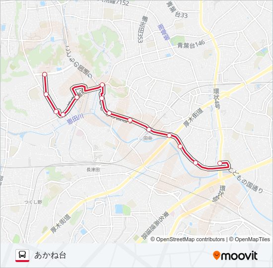 青葉台営業所-あかね台  Line Map
