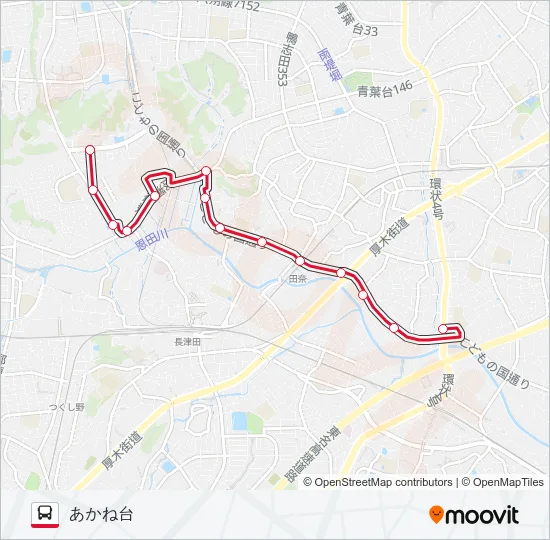 青葉台営業所-あかね台  Line Map
