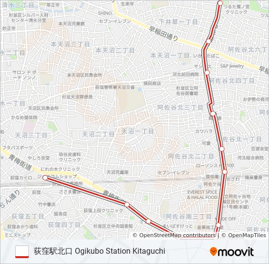 阿05 Route: Schedules, Stops & Maps - 荻窪駅北口 Ogikubo Station