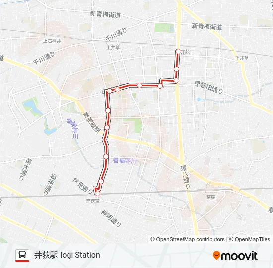 西50  Line Map