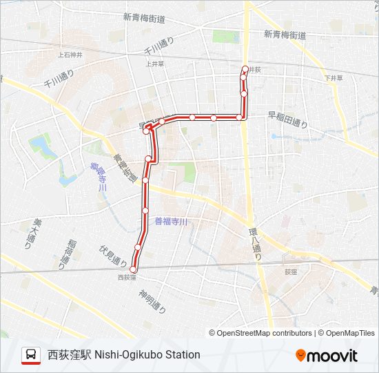 西50 bus Line Map