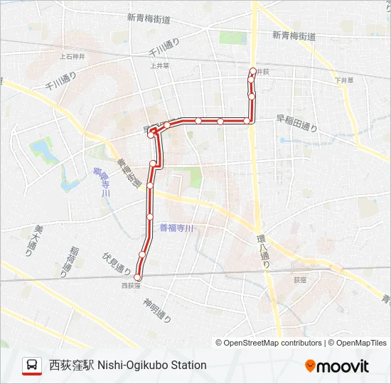 西50 の路線図
