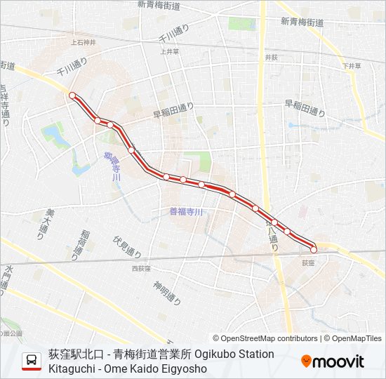 荻30 bus Line Map