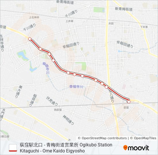 荻30 bus Line Map
