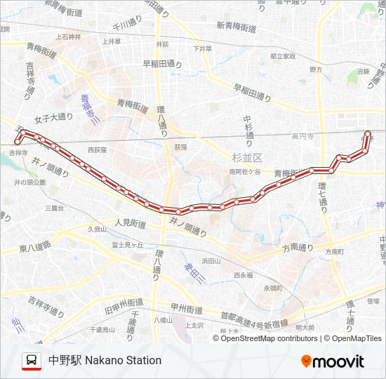 中36 の路線図