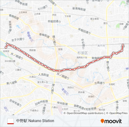 中36 bus Line Map