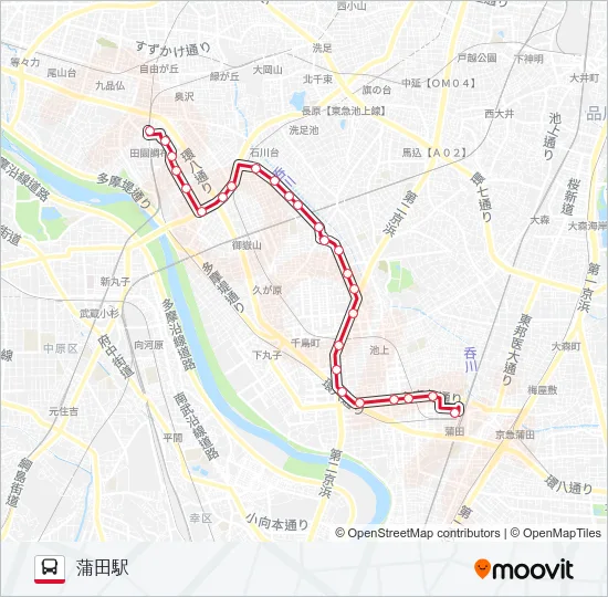 蒲12 の路線図