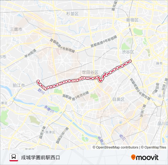 渋24 bus Line Map