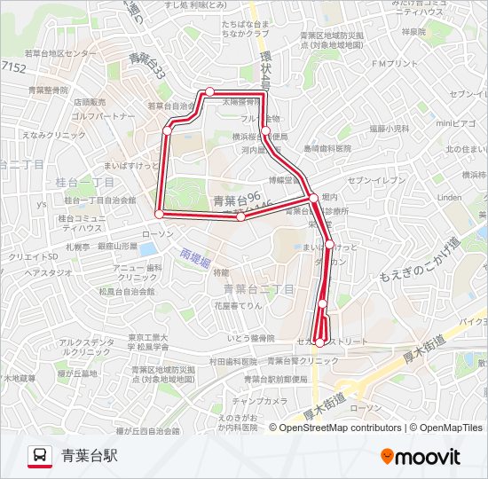 青32 bus Line Map