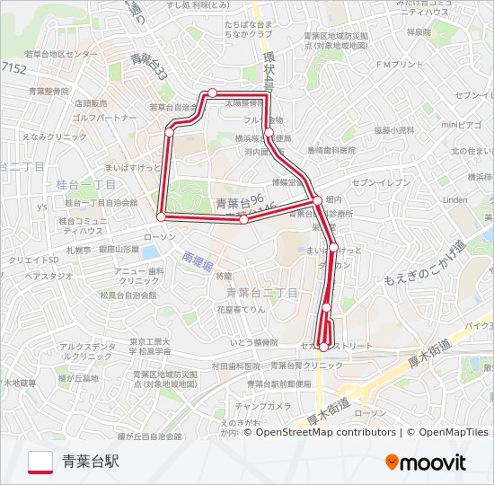 青32 バスの路線図