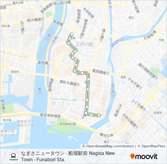 葛西24ルート スケジュール 停車地 地図 なぎさニュータウン Nagisa New Town アップデート済み