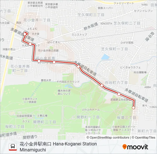 花21-B の路線図