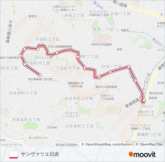 日22 bus Line Map