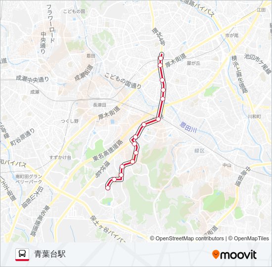 青23 バスの路線図