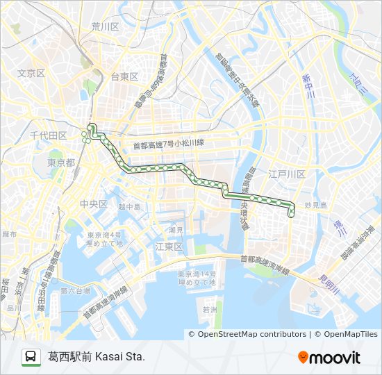 秋26ルート スケジュール 停車地 地図 葛西駅前 Kasai Sta