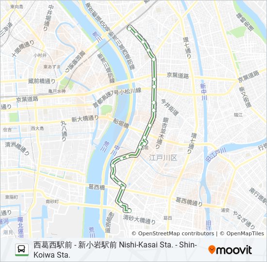 新小21 Route Schedules Stops Maps 新小岩駅前 Shin Koiwa Sta Updated