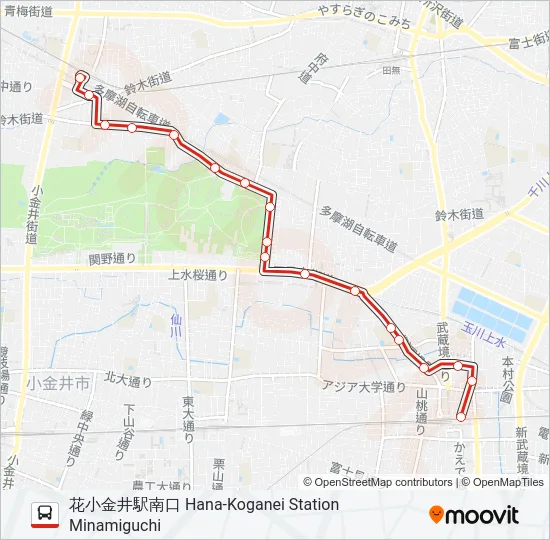 境16 の路線図