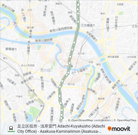 草43 Route Schedules Stops Maps 足立区役所 Adachi Kuyakusho Adachi City Office Updated