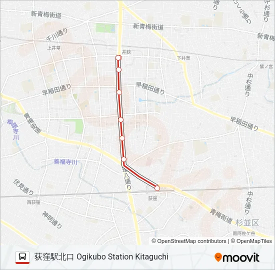 荻12 の路線図